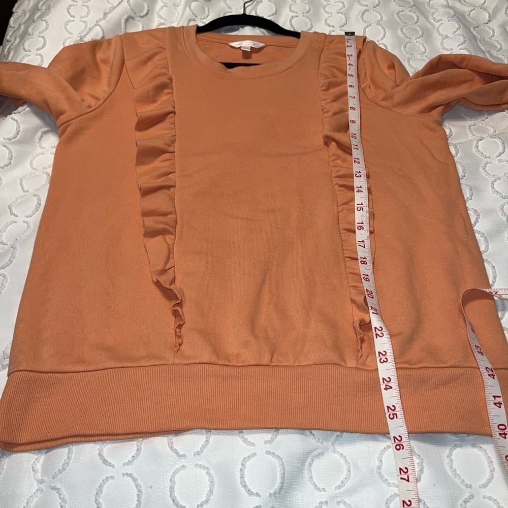 WOMEN'S LC Lauren Conrad Ruffle Sweatshirt Large - Picture 5 of 5